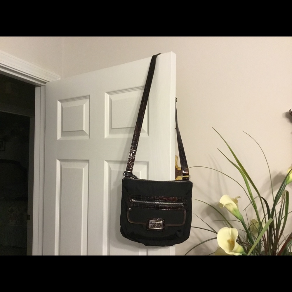 Authentic Brighton Nylon & Leather Messenger Bag